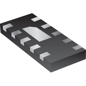 Illustration of the Bourns® CDDFN10-0516P diode array, an ESD protection product offering transient voltage suppression with ultra-low capacitance.